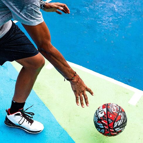 AND1 Supreme Grip Basketball: Official Regulation Size 7 (29.5 inches) Rubber Basketball - Deep Channel Construction Streetball, Made for Indoor Outdoor Basketball Games in Saudi Arabia