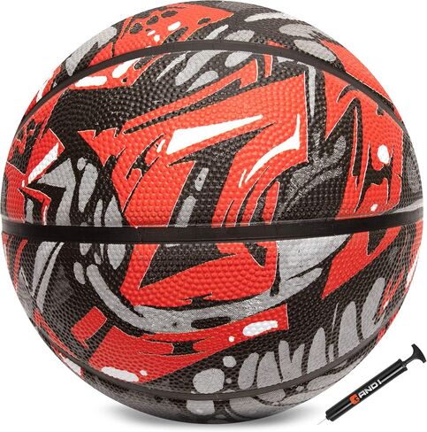 AND1 Supreme Grip Basketball: Official Regulation Size 7 (29.5 inches) Rubber Basketball - Deep Channel Construction Streetball, Made for Indoor Outdoor Basketball Games in Saudi Arabia