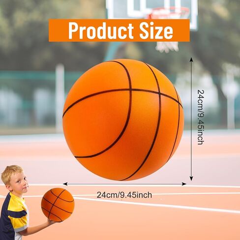 ZWIN Silent Basketball,Size7/9.4" Silent Basketball Dribbling Indoor,No Noise Quiet Hush Handle Basketball Training .Silent Bouncing Basketball, Training Foam Ball in Kuwait