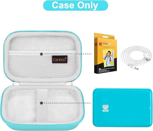 Canboc Carrying Case for KODAK Step/Kodak Step Slim Instant Mobile Photo Mini Printer, Zipper Mesh Pocket fits Photo Paper and USB Cable, Rose Gold (Case Only) in Saudi Arabia