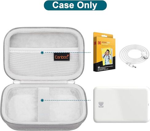 Canboc Carrying Case for KODAK Step/Kodak Step Slim Instant Mobile Photo Mini Printer, Zipper Mesh Pocket fits Photo Paper and USB Cable, Rose Gold (Case Only) in Saudi Arabia