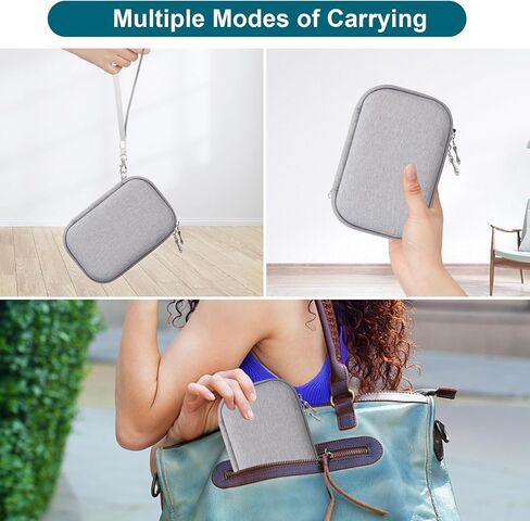 Canboc Carrying Case for KODAK Step/Kodak Step Slim Instant Mobile Photo Mini Printer, Zipper Mesh Pocket fits Photo Paper and USB Cable, Rose Gold (Case Only) in Saudi Arabia