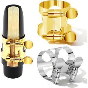 2 PCS Alto Saxophone Ligature Alto Sax Ligature Altos Saxophone Mouthpiece Ligatures with Adjustable Screws Saxophones Ligatures Fastener Instrument, Wind Musical Instruments Accessory in Kuwait