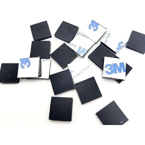 عصا مطاطية من السيليكون مربعة 1/2 بوصة على مصدات القدم 1/8 بوصة وسادات سميكة لاصقة مدعومة للأثاث الإلكتروني ووحدات التحكم مقاومة للماء (24 حزمة) in Kuwait