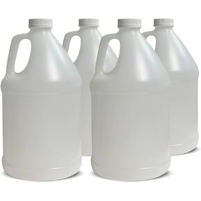 أباريق بلاستيكية سعة 1 جالون من جولي - حاويات HDPE خالية من مادة BPA مع أغطية لولبية آمنة، مقاومة للتسرب ومتينة للاستخدام السكني أو التجاري (عبوة من 4 قطع) in Kuwait