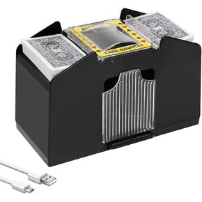 Ni-SHEN 2/4/6 طوابق ماكينة خلط البطاقات الأوتوماتيكية USB/بطارية تعمل بالكهرباء لحفلات البوكر العائلية/البلاك جاك/UNO in Kuwait