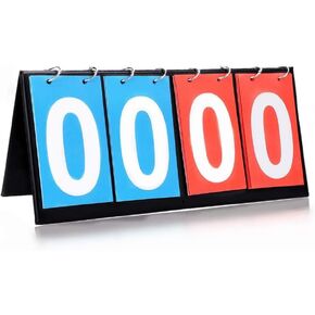 Dioche Portable Scoreboard Score Keeper Score Flipper, 2/3/4 Digit Flip Sports Scoreboard Score Counter for Table Tennis Basketball Sports in Kuwait