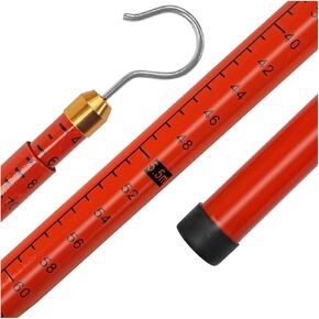 Insulated Telescoping Measuring Rod - Lightweight Height Measuring Stick for Linemen & Construction, 800cm/26.2ft with Carrying Bag - Durable, Portable Red Design in Kuwait