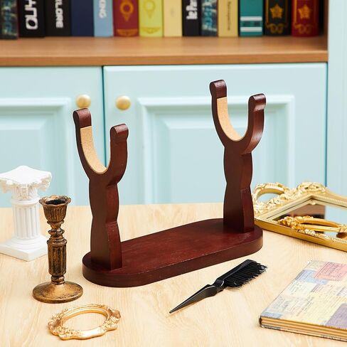 Cinnvoice Set of Shofar Stand with Cleaning Brush, Sturdy Shofar Horn Stand Holder, Sword Holder, Rosh Hashanah Jewish New Year Holiday Party Favors, Fits Kudu, Oryx, Gemsbok Horns in Saudi Arabia