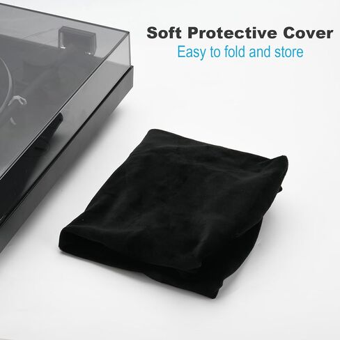 غطاء غبار قابل للتمدد من TXEsign متوافق مع القرص الدوار Sony PS-LX310BT، غطاء واقٍ قابل للدوران كم من الصوف الناعم مع شريط مطاطي in Saudi Arabia