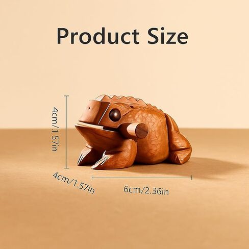 African Wooden Frog Percussion Instrument Handcrafted Guiro with Scraper in Saudi Arabia