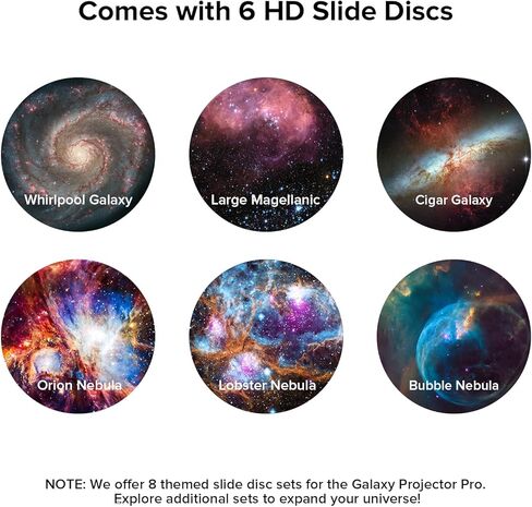 YUNRAY Galaxy Projector Disc – Ultra HD Projector Slide, Compatible with YUNRAY Galaxy Projector Pro and Model SKE-TKQ01 & BL-DQY02 (Pro Version) Projectors – 6 Disc Set in Saudi Arabia