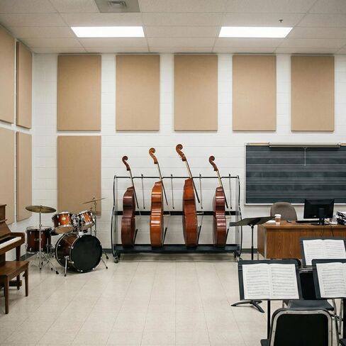 منتجات A&S المصقولة تحتوي عربة Band Room 3 Double Bass لفصول الموسيقى على أدوات بحجم ¼ و½ و¾ | صُنع في الولايات المتحدة الأمريكية. in Kuwait