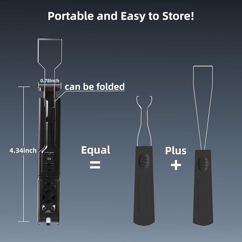 FunHub Translucent 2-in-1 Switch Puller Keycap Puller for Hot-Swappable Mechanical Keyboard,Easy to Remove and Replace Switch & Key Cap Removal Tool,304 Stainless Steel Key Switch Keycap Puller-Black in Saudi Arabia