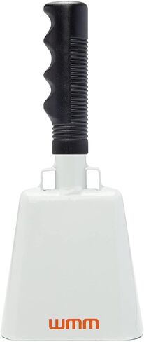 10 Inch Steel Cowbell with Handle Cheering Bell for Sports Events Large Solid School Bells & Chimes Percussion Musical Instruments Call Bell Alarm(Copper) in Saudi Arabia