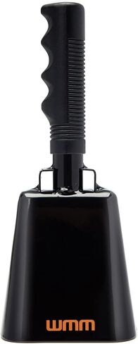 10 Inch Steel Cowbell with Handle Cheering Bell for Sports Events Large Solid School Bells & Chimes Percussion Musical Instruments Call Bell Alarm(Copper) in Saudi Arabia