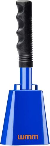10 Inch Steel Cowbell with Handle Cheering Bell for Sports Events Large Solid School Bells & Chimes Percussion Musical Instruments Call Bell Alarm(Copper) in Saudi Arabia
