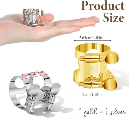 2 PCS Alto Saxophone Ligature Alto Sax Ligature Altos Saxophone Mouthpiece Ligatures with Adjustable Screws Saxophones Ligatures Fastener Instrument, Wind Musical Instruments Accessory in Kuwait
