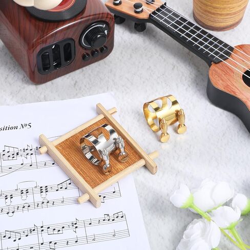 2 PCS Alto Saxophone Ligature Alto Sax Ligature Altos Saxophone Mouthpiece Ligatures with Adjustable Screws Saxophones Ligatures Fastener Instrument, Wind Musical Instruments Accessory in Kuwait