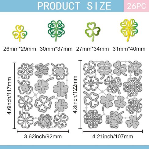 Globleland St. Patrick's Day Coffee Shake يموت من أجل DIY Scrapbooking Metal Shamrock Cut Dies Words Lucky Die Cuts for Cards Making Photo Photo Decor in Saudi Arabia