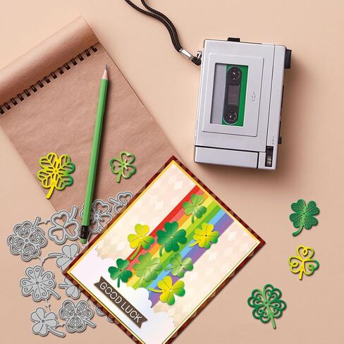 Globleland St. Patrick's Day Coffee Shake يموت من أجل DIY Scrapbooking Metal Shamrock Cut Dies Words Lucky Die Cuts for Cards Making Photo Photo Decor in Saudi Arabia