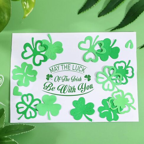 Globleland St. Patrick's Day Coffee Shake يموت من أجل DIY Scrapbooking Metal Shamrock Cut Dies Words Lucky Die Cuts for Cards Making Photo Photo Decor in Kuwait