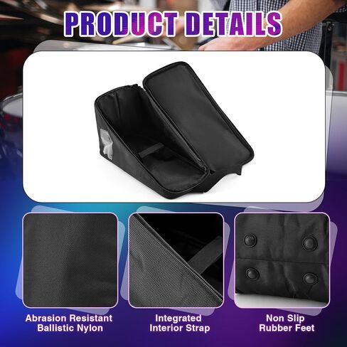 Sadnyy 16.5 × 7.86 × 7.47 بوصة حقيبة دواسة طبلة واحدة للموسيقيين مقاومة للماء شديدة التحمل سوداء طبلة أكسفورد للحماية لتخزين أداء ملحقات الآلات الموسيقية in Kuwait