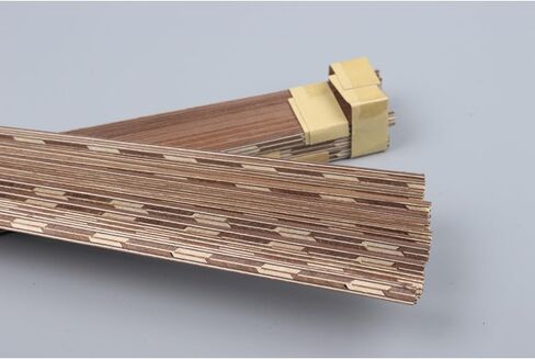 Foyarinal 25 PCS Guitar Binding Purfling Strip Marquetry Inlay for Guitar Parts,Solid Wood Material with nice Inlay(640x6x1mm) in Saudi Arabia