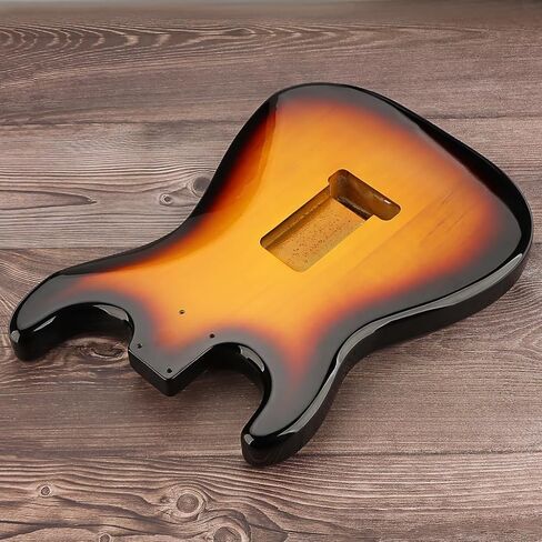 LOCADENCE Electric Guitar Body, Unfinished Handcrafted Wooden Guitar Barrels Replacement Parts for Guitarists and Enthusiasts (Brown Gradient Black) in Saudi Arabia