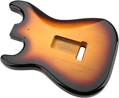 LOCADENCE Electric Guitar Body, Unfinished Handcrafted Wooden Guitar Barrels Replacement Parts for Guitarists and Enthusiasts (Brown Gradient Black) in Saudi Arabia