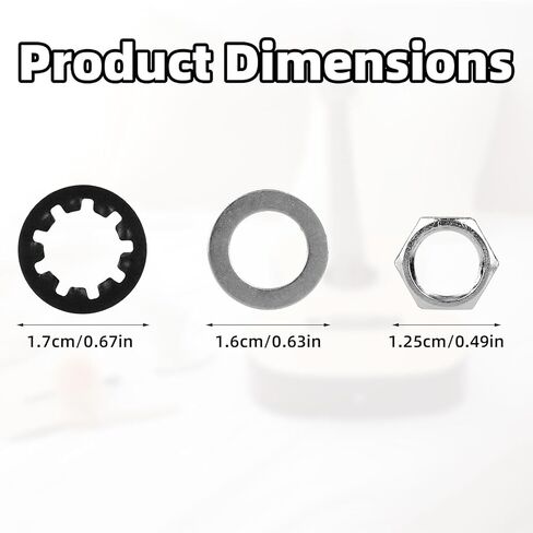 12pcs 3/8" Guitar Jack Nuts Bass Lock Washers Acoustic Alloy Amp Input Output Socket Pots Tightener Receptacle Washer Replacement for Electric Sockets Accessories Replacement Part Tool Kit Hardware in Saudi Arabia