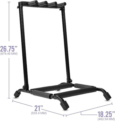 Wayfinder Collapsible Folding 3 Guitar Rack Stand for Acoustic, Electric, and Bass Guitars, Space-Saving & Convenient Storage Solution, (WF-GUITARRACK3) in Saudi Arabia