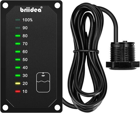 briidea RV Tank Sensor Monitor Panel, RV Water Tank Level Monitor with LED Indicator, Allow You to Replenish The Water Tank in Time, Powered by 7-32V DC, Ideal for RV Motorhome Caravan in Kuwait