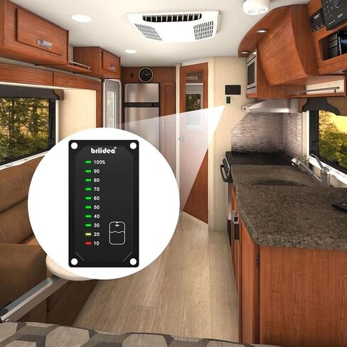briidea RV Tank Sensor Monitor Panel, RV Water Tank Level Monitor with LED Indicator, Allow You to Replenish The Water Tank in Time, Powered by 7-32V DC, Ideal for RV Motorhome Caravan in Saudi Arabia