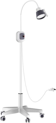 GSOIGSDKF 12W Surgical Examination Lamp w/Universal Wheels 360° Rotation Floor Stand Type Lamp Floor Stand Type LED Gooseneck Exam for Gynaecology, Outpatient, Stomatology, Ent in Saudi Arabia