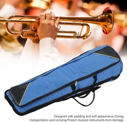 Trombones Bags, 87cm Length Durable Portable Trombone Bag Case Protective for Tenor Trombone(blue) in Saudi Arabia
