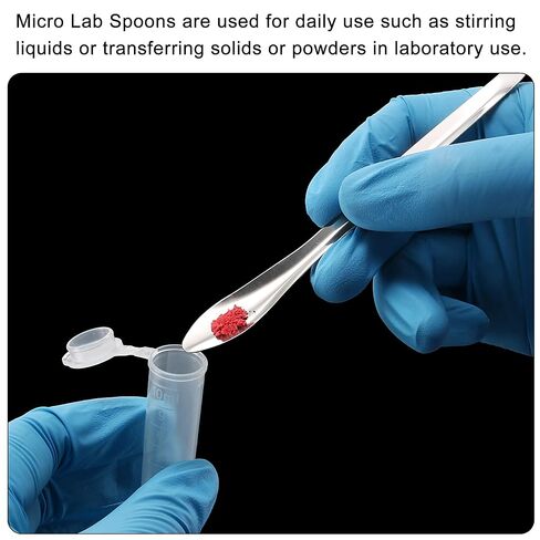 Micro Lab Spoons 4.92" Silver 201 Stainless Steel Powders Sampling Spoon for Laboratory Pack of 15 in Saudi Arabia