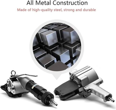 Zocxielr Pneumatic Steel Strapping Tools Metal Banding Machine Heavy Duty Tensioner and Cutters Sealer for 0.75-1.26 inch Width Metal Belt (19mm) in Saudi Arabia