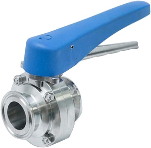 LOZOME 1-1/2" Sanitary Butterfly Valve with Trigger Handle Tri Clamp Clover Stainless Steel 304 in Saudi Arabia