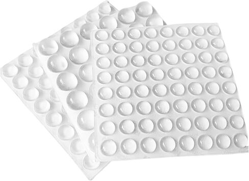 200 Pcs Clear Self Adhesive Bumper Pads, Half Dome Sound Dampening Dots 10mm x 3mm for Cabinet Doors, Drawer Stops, Furniture Spacing and Surface Contact in Saudi Arabia