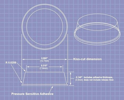 وسادات مطاطية مضادة للانزلاق، ممتصة للصدمات، حماية من الانبعاجات - وسادات ذاتية اللصق مستديرة سوداء مقاس 0.5 بوصة × 0.14 بوصة، 50 قطعة لكل ورقة، ورقة واحدة، للمنزل، أو الهوايات، أو الحرف اليدوية أو الاستخدام التجاري (ورقة واحدة) in Kuwait