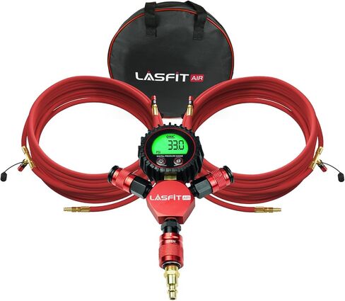 [2025 تم ترقيته] ضاغط Lasfit x4 على الطريق على الطريق [أسطوانة مزدوجة مع التوقف التلقائي] مضخة الهواء الضاغط على ضاغط الهواء المحمول الثقيلة مع مقياس الضغط الرقمي لمركبات 4 × 4 ، شاحنات ، RVS in Kuwait