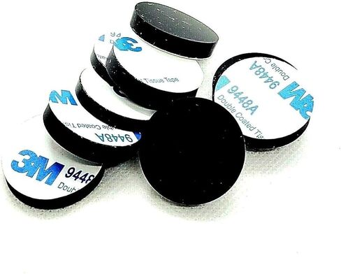 وسادات قدم ممتصة للصدمات من مطاط السيليكون مستديرة مقاس 1 بوصة، فواصل سميكة مدعومة بمادة لاصقة مقاس 3/16 بوصة لإلكترونيات الأثاث والخزائن، واقيات مضادة للماء غير قابلة للانزلاق (12 عبوة) in Kuwait