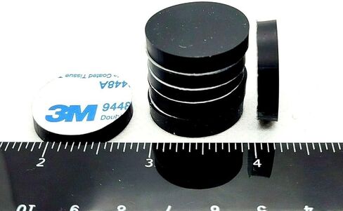 وسادات قدم ممتصة للصدمات من مطاط السيليكون مستديرة مقاس 1 بوصة، فواصل سميكة مدعومة بمادة لاصقة مقاس 3/16 بوصة لإلكترونيات الأثاث والخزائن، واقيات مضادة للماء غير قابلة للانزلاق (12 عبوة) in Kuwait