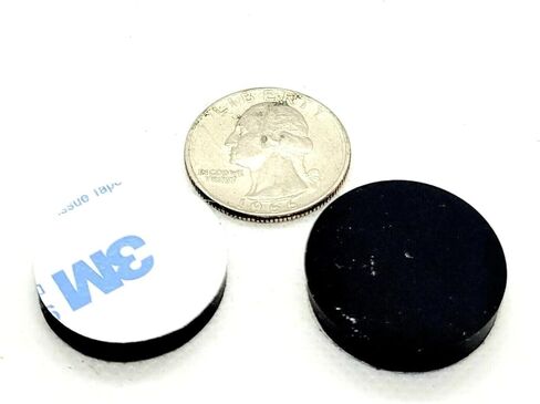 وسادات قدم ممتصة للصدمات من مطاط السيليكون مستديرة مقاس 1 بوصة، فواصل سميكة مدعومة بمادة لاصقة مقاس 3/16 بوصة لإلكترونيات الأثاث والخزائن، واقيات مضادة للماء غير قابلة للانزلاق (12 عبوة) in Kuwait