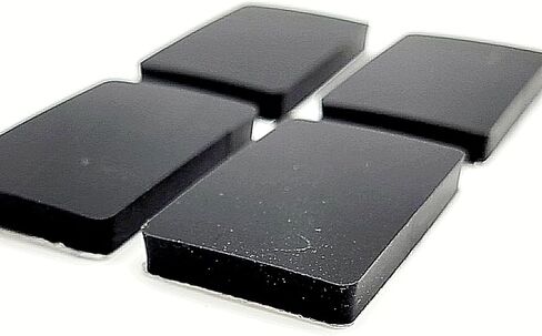 1 1/2" x 1" Silicone Rubber Bumper Feet 3/16" Thick Adhesive Backed Pads for Furniture Cabinets and Equipment Non Slip Waterproof Base Spacers (12 Pack) in Saudi Arabia