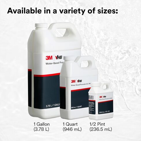 شريط 3M VHB معزز للأشعة فوق البنفسجية، أبيض، 1/2 لتر، غير قابل للاشتعال، التصاق محسن، سهولة التحقق من الأشعة فوق البنفسجية in Saudi Arabia