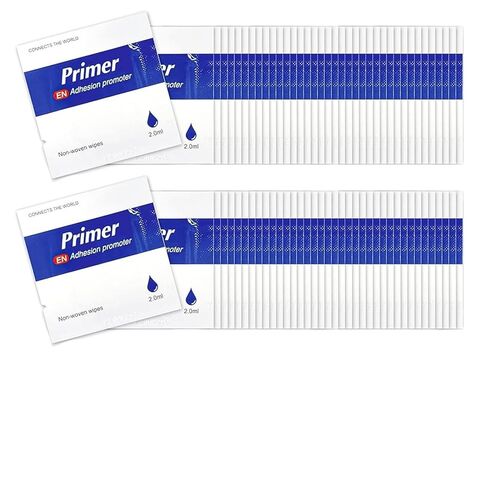 26 Pcs Primer Adhesiv, High Performance Adhesion Promoter for Acrylic Double Sided Mounting Molding Tape, with 4Pcs 2in VHB Heavy Duty Double Sided Adhesive Pads in Saudi Arabia