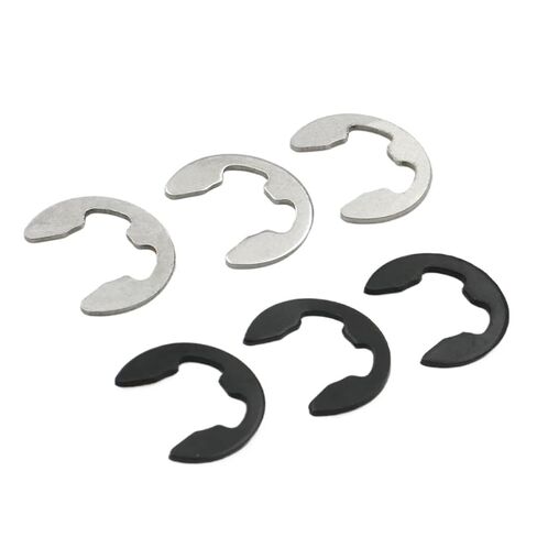 SFCHEN 10/50/100pcs M1.2 1.5 2 2.5 3 4 5 6 8 10 11 12 to M24 Black 65Mn Steel 304 Stainless Steel E Clip Circlip Retaining Ring Washer(Black 65Mn Steel,M4 x100pcs) in Saudi Arabia