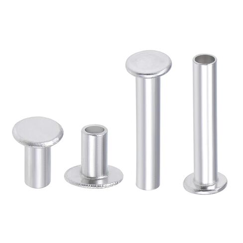 100Pcs M2 M2.5 M3 M4 M5 M6 Aluminum Thin Flat Head Punch Semi Hollow Rivet Semi-Tubular Rivets Shank Rod Diameter2 2.5 3 4 5 6mm(M2 x 18mm) in Saudi Arabia
